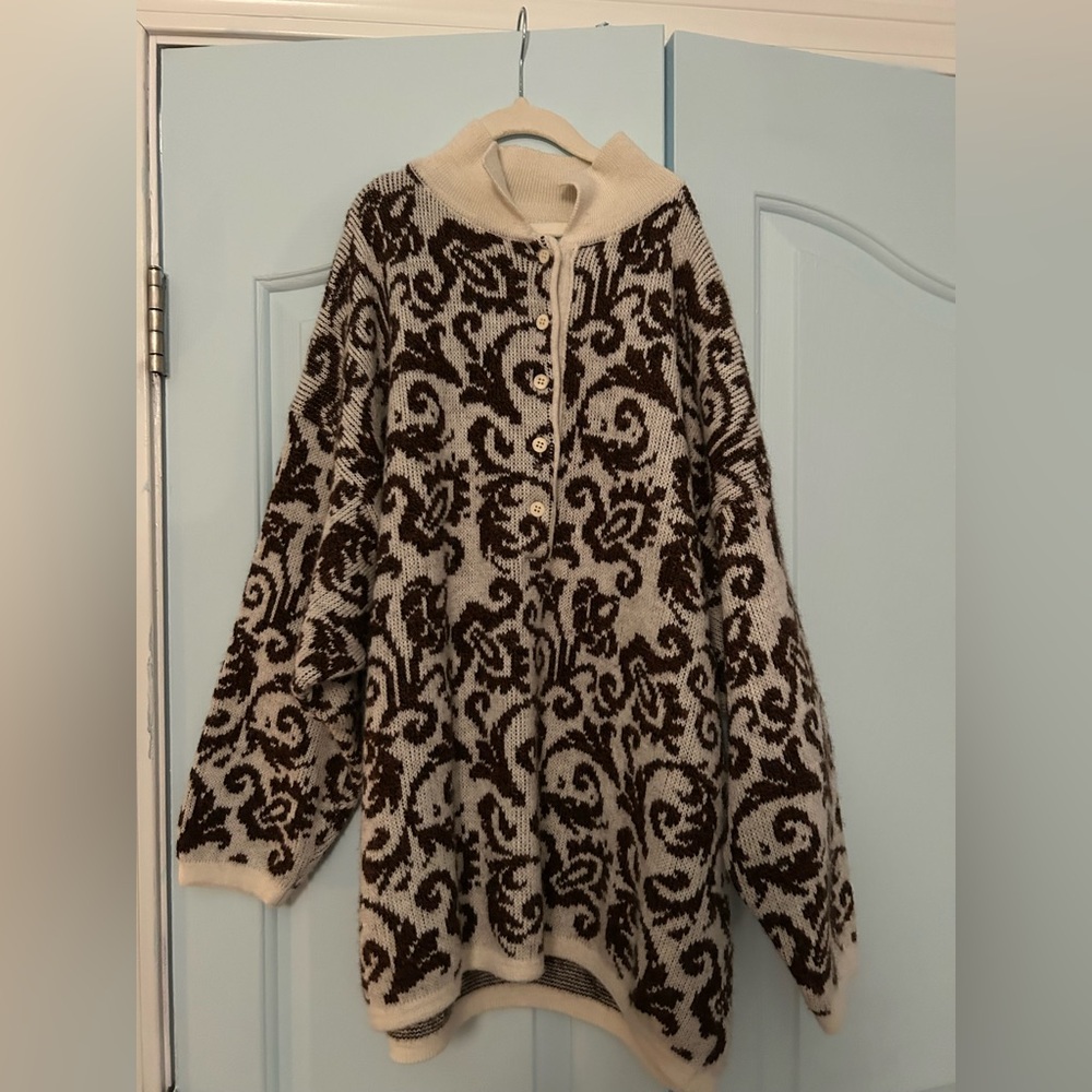 European wool sweater, unique design